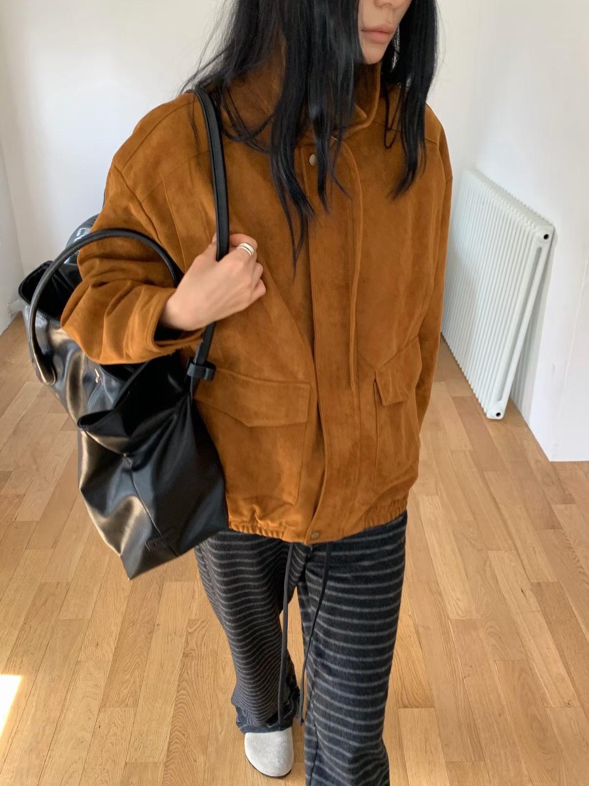 親膚羊毛條紋長褲